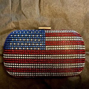 Embellished Flag Clutch
